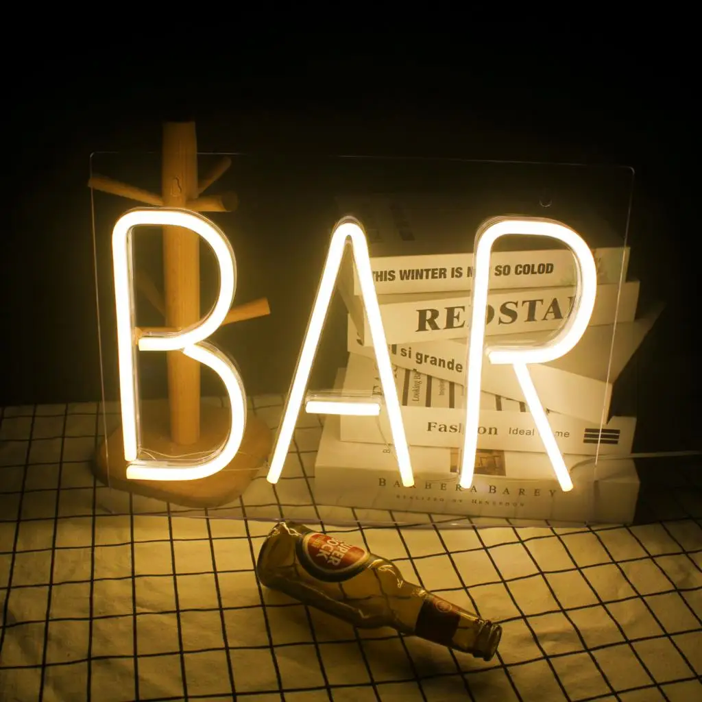 

Neon Bar Signs Bar Wall Decor Led Neon Light Beer Room Decor USB Powered for Restaurant Pub Bistro Man Cave Party Shop Neon