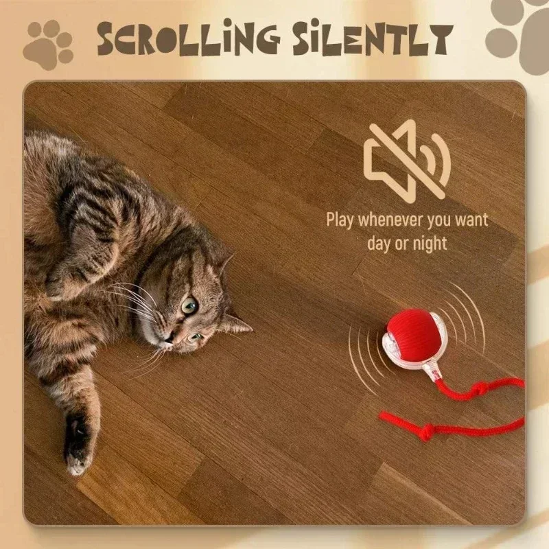 New Electric Dog Ball Toy Simulation Cat Tail Rechargeable Intelligent Pet Interactive Automatic Rolling Ball Toy view 5