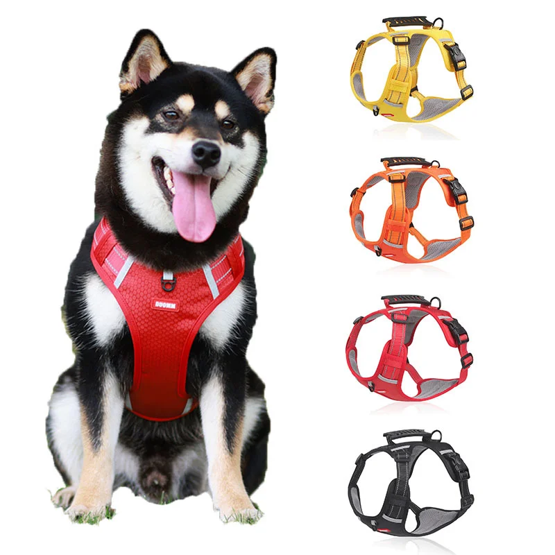 

No Pull Dog Vest Harness With Relective Strip Easy For Walking Training Sevice Pet Supplies Fit for Small Medium Large Dogs