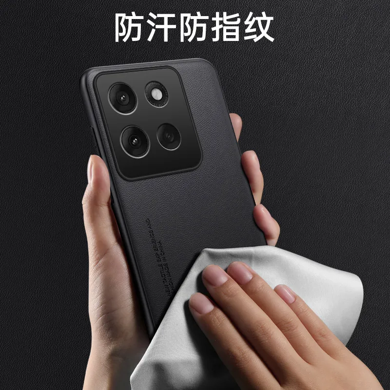 G 96 86 56 Plain Pu Leather Phone Case for Motorola Moto G96 G56 G86 G75 5G Matte Bumper Shockproof Silicone Protection Cover — view 5