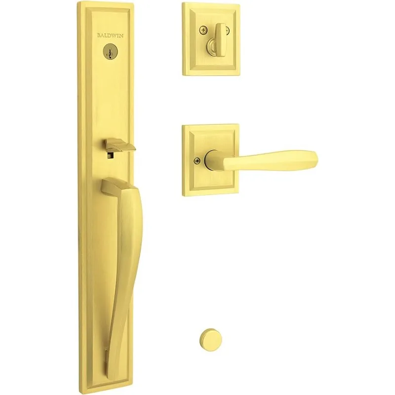 Torrey Pines, Front Entry Handleset with Interior Lever, Featuring SmartKey Deadbolt Re-Key Technology and Microban Protection,