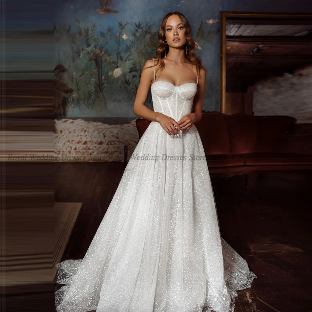 Layered lace top wedding dress