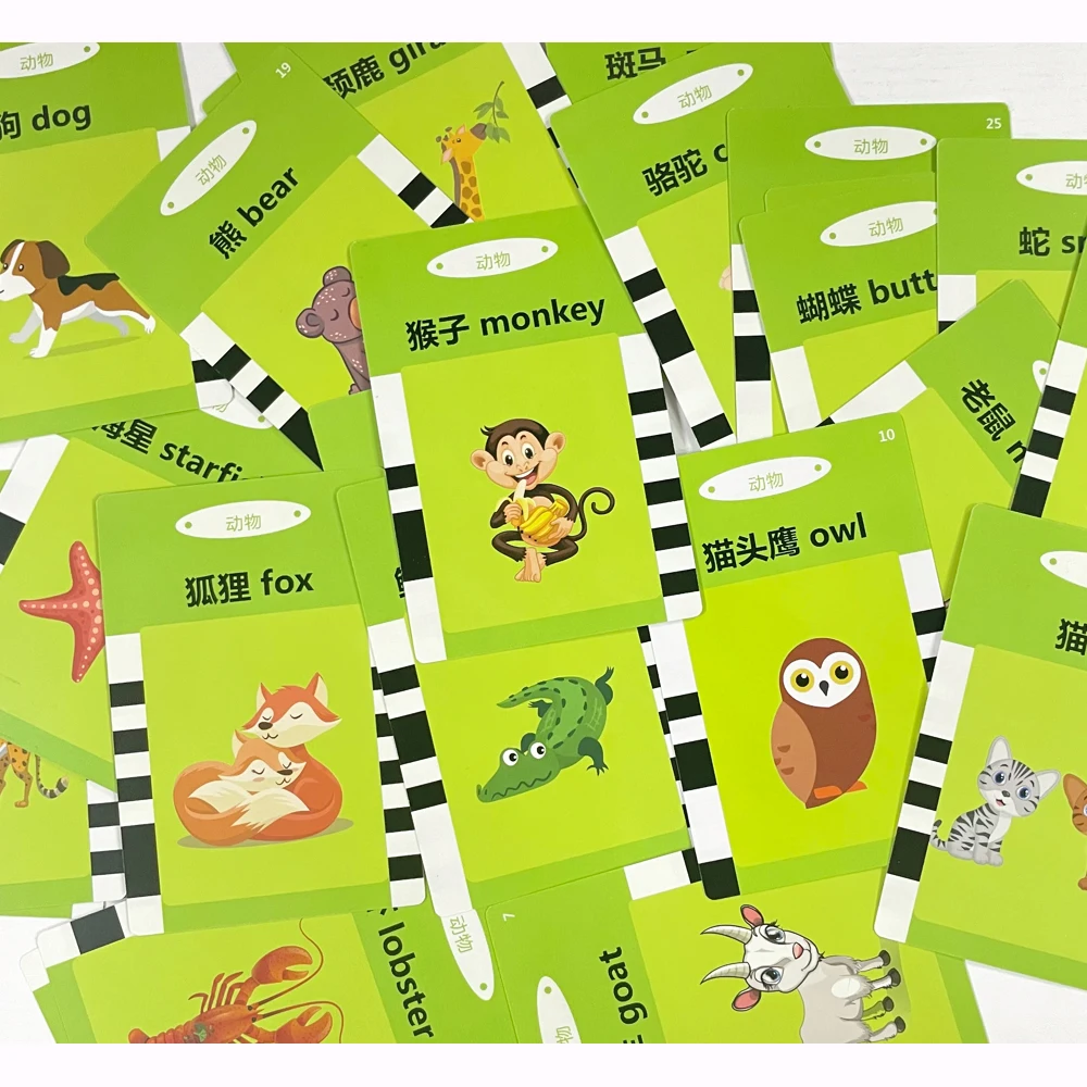 448 words early educational flash cards Chinese & English pronunciation Card Reader fruit abc letter learning Toys for kid baby