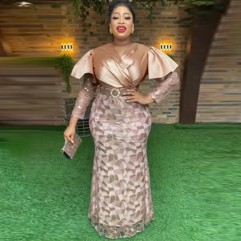 

Autumn New African Dresses For Women Vetement Femme Dashiki Abaya Diamonds Maxi Dress Africa Clothes Dashiki Ankara Dresses