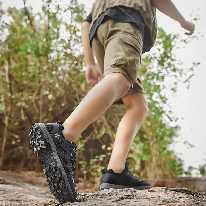 SMS Hiking Shoes Men Mountain Tracking Shoes Sport Shoes Outdoor Breathable Jogging Trekking Sneakers Male Shoes Adult Plus Size