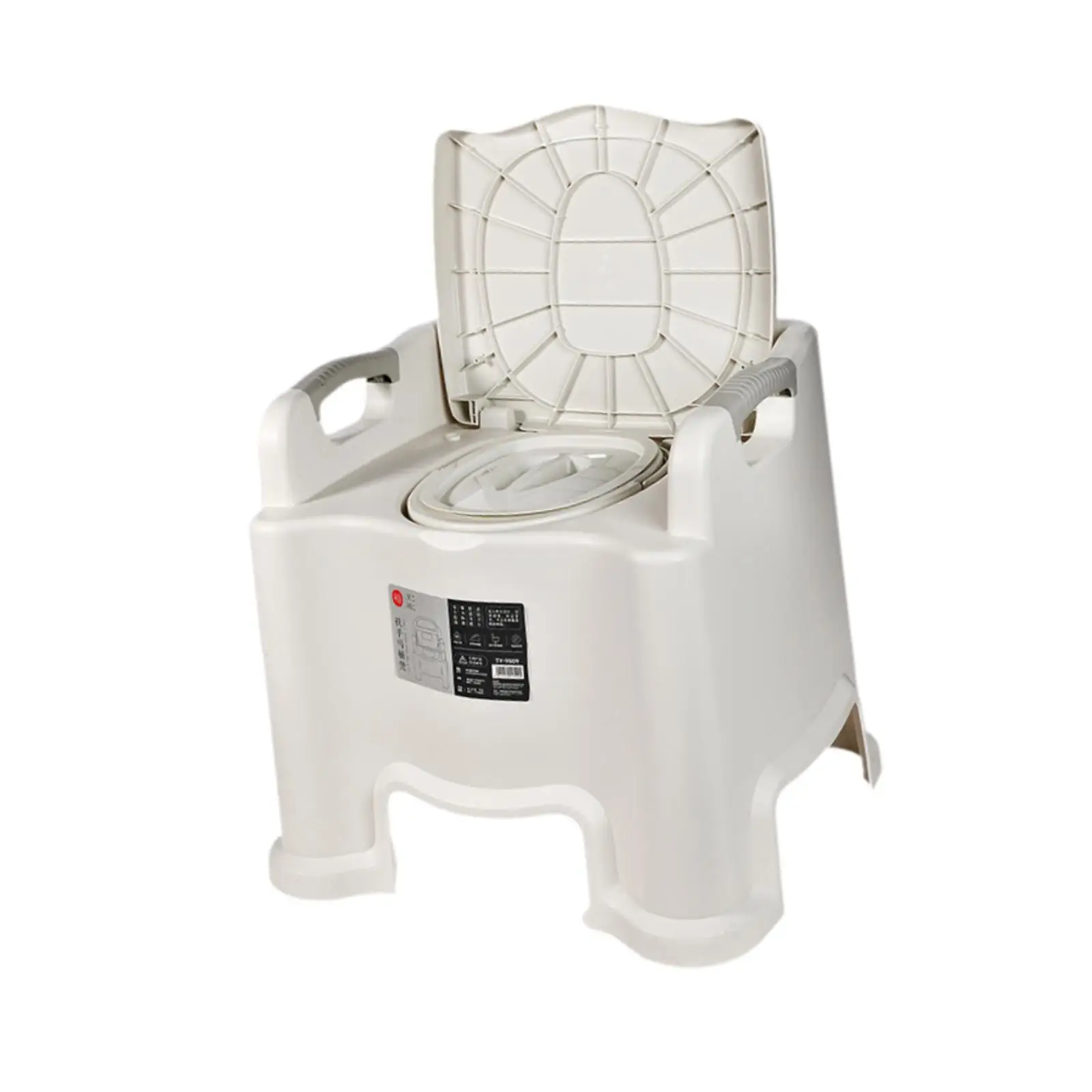 Toilet Chair Back & Handrail Design Portable Potty for RV Camping Disabled 3