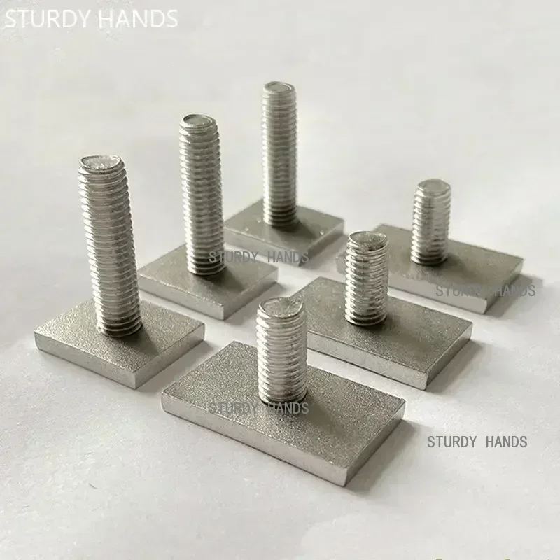 5Pcs Stainless Steel T-Slot Chute Rail Track T Shape Rectangle Hammer Head Bolt Screw M6 M8 Hardware Tools Supplies stainless steel screws stainless steel screw