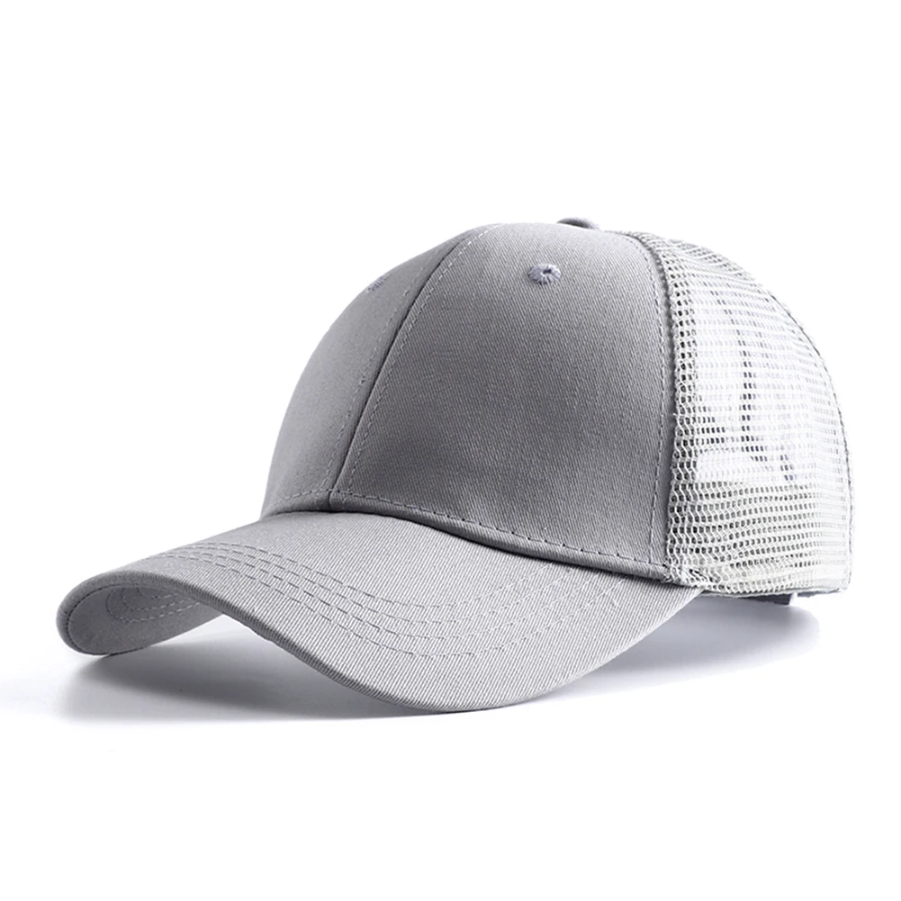baseball cap new summer camouflage mesh trucker hat snapback cap chapeau Femme fashion messy hair bun ponytail baseball caps for women