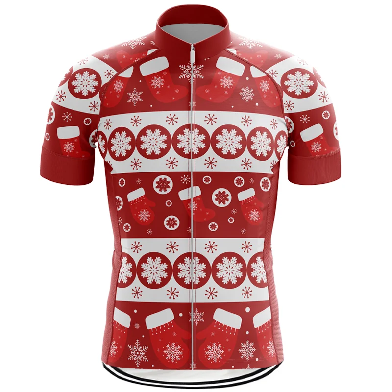 

Christmas Short Sleeves Bicycle Jersey, MTB Road Shirt, Cycling Clothes, Downhill Top, Outdoor Sport Wear, Santa Christmas Shirt