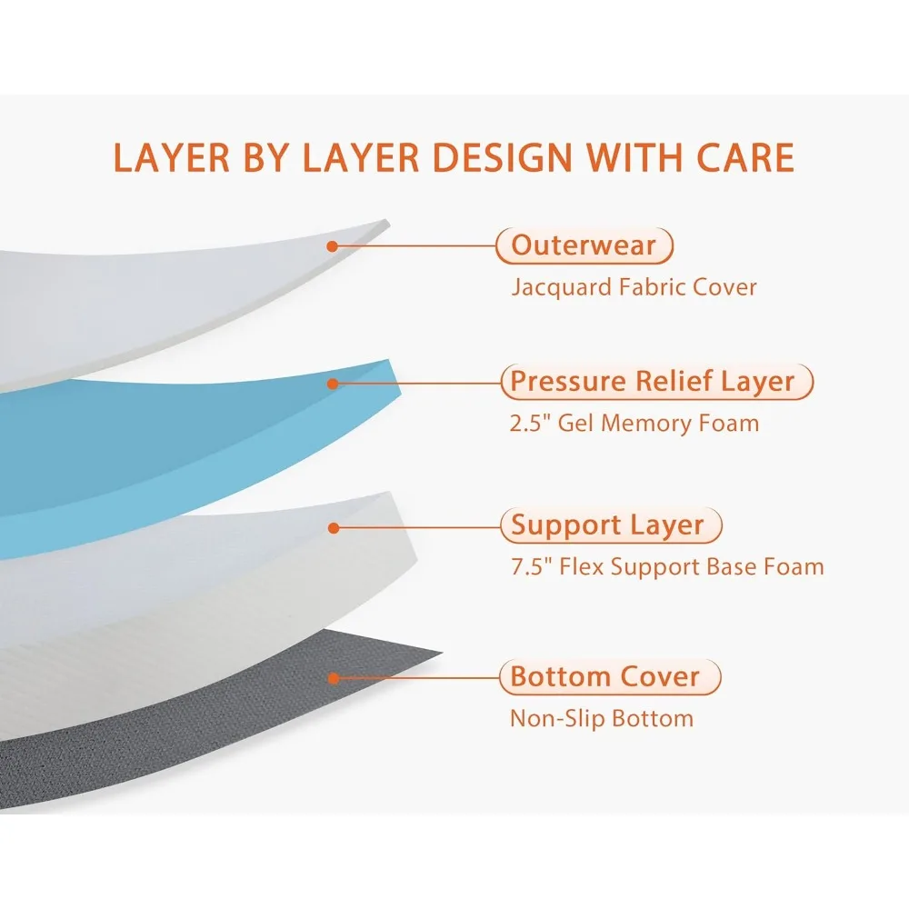 Mattress for Cool Sleep & Pressure Relief,Certipur-Us Certified Memory Foam Mattress,Fiberglass Free Full Size Mattress in a Box 4