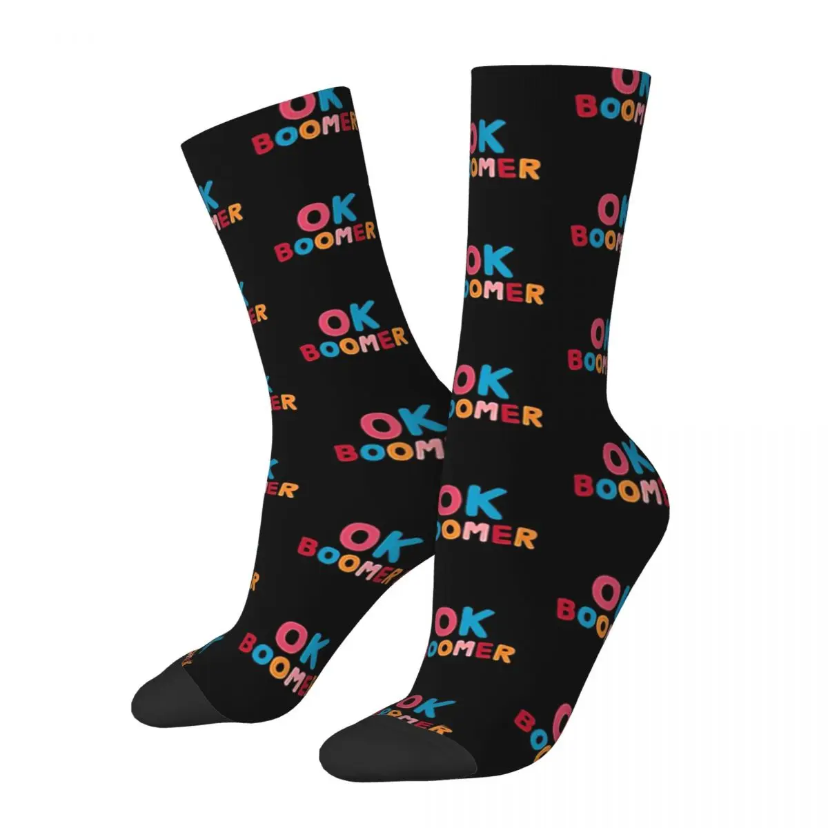 Ok Boomer sockings Long Socks Harajuku Comfortable Breathable Happy Gift sockings For Unisex