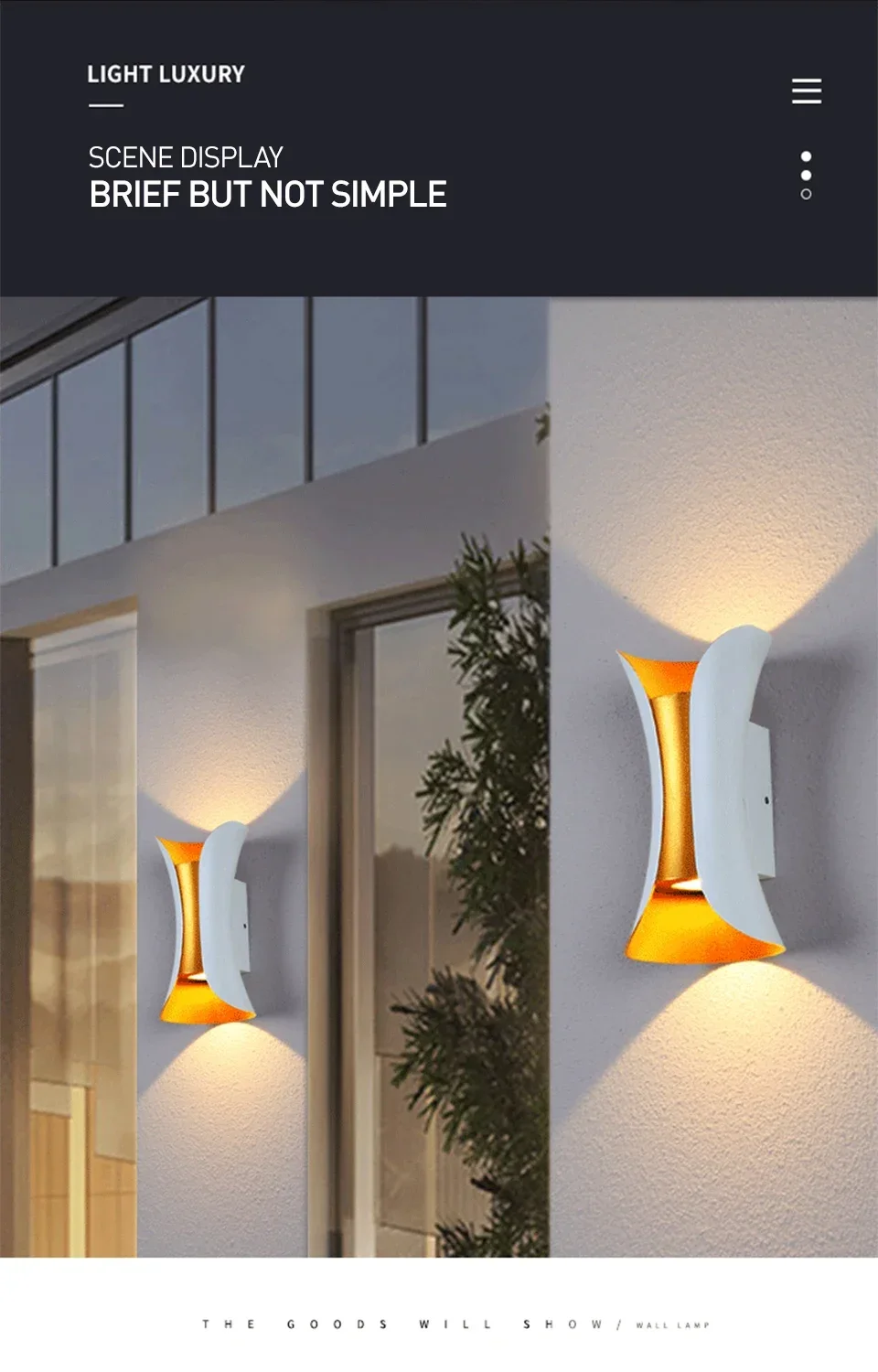 Description Picture 2 of itemUp and Down Aluminum Sconce Wall Light 10W LED Lamp For Aisle Balcony Courtyard Garden Outdoor Indoor Decoration Wall Lamp 6pa