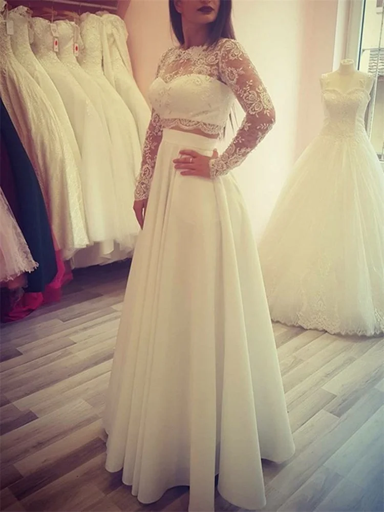 

Two Pieces Embroidery Appliques Long Evening Dress Sleeve Arabic Muslim Party Gowns Elegant Party Dresses For Women 2023