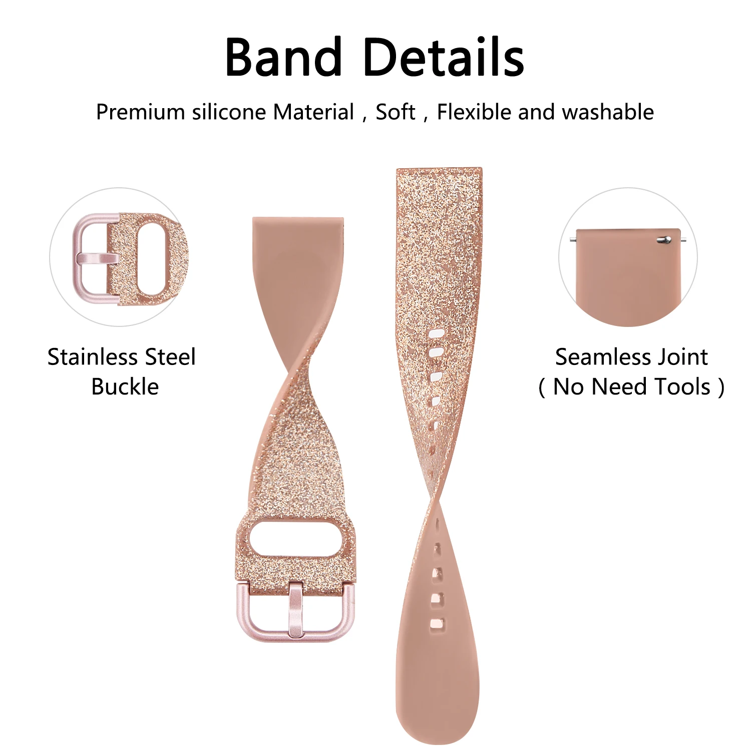 Versatile Silicone Watch Band - 20mm/22mm Adjustable Strap