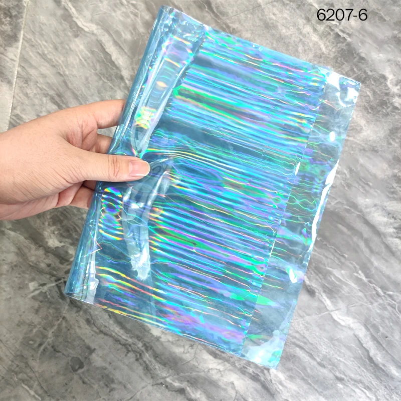 투명 심포니 PVC 비닐 필름 포장 장식 가방, DIY 의류 바람막이, 방수 공예 수제, 46x135cm