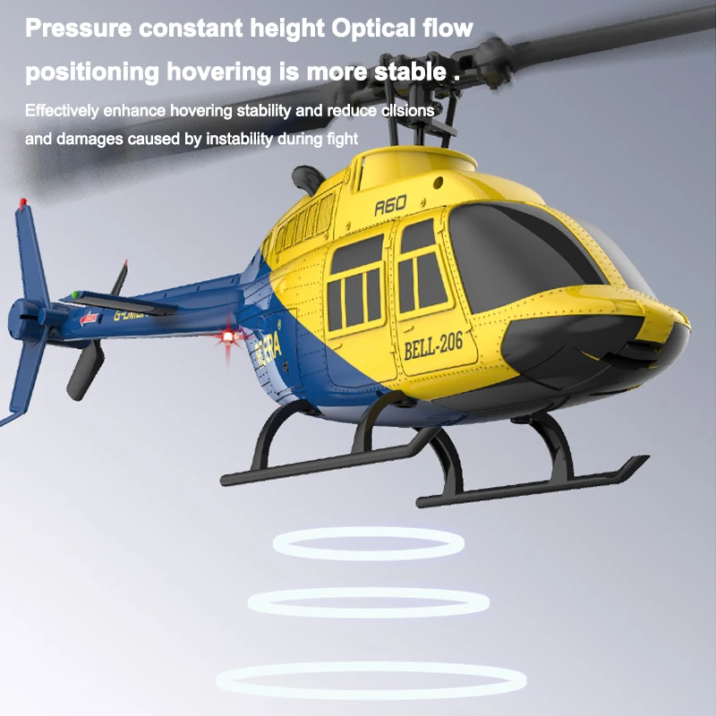 Helikopter RC z kamerą HD, stabilizatorem żyroskopowym, 6 osi, 2 baterie