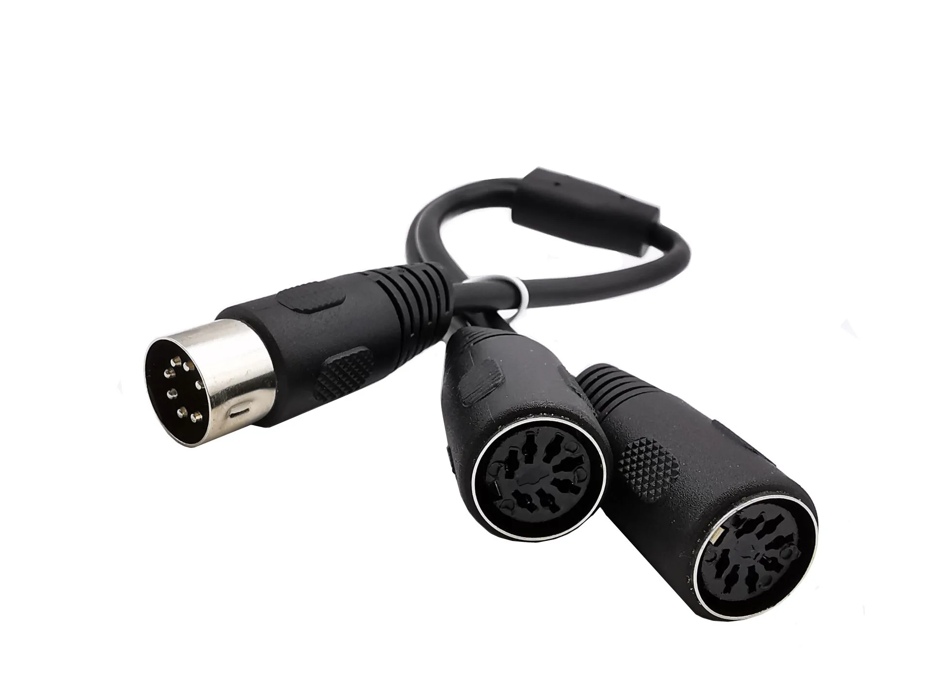 One point two audio MIDI5 core 7Pin Din male to 2 7 Pin Din female hole cable 0.3m