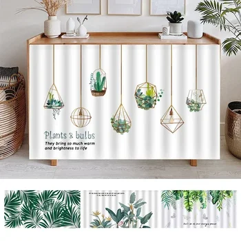 주방 캐비닛 커튼 방진 드레이프 찬장 옷장 커버, 짧은 커튼, 세탁 가능한 하프 드레이프, 홈 장식, 코티나스 상품 이미지