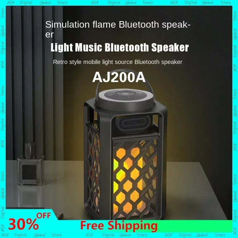 

AJ200A светильник музыка Bluetooth 5,1 динамик 1800 мАч 120 часа в режиме ожидания IPX6 Водонепроницаемый HIFI стерео сабвуфер бас громкоговоритель