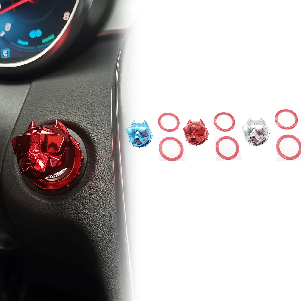 

Car Interior Decoration Accessories Onekey Start Stop Push Button Switch Protective Cover Auto Interior Accessories