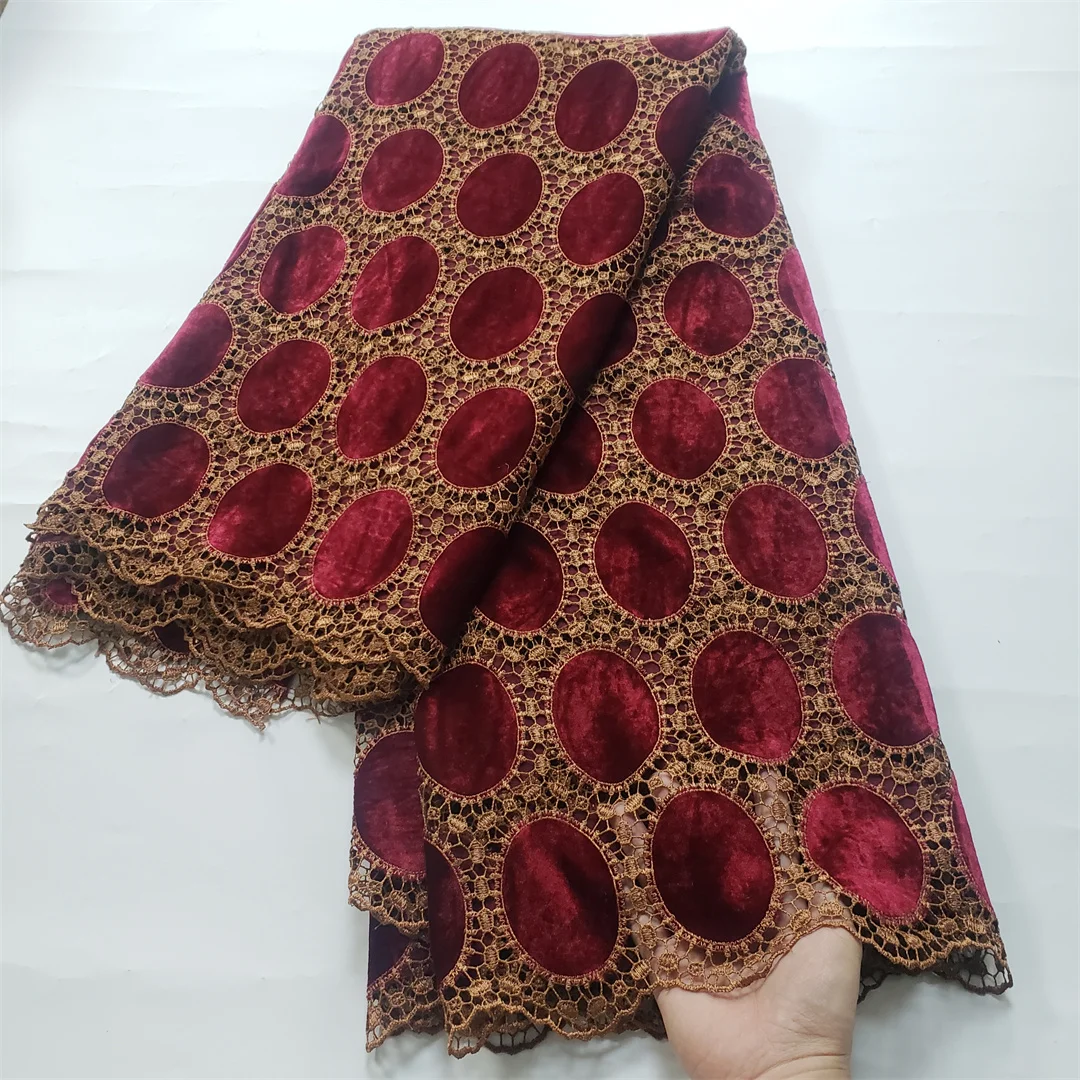 Soft Embroidered Velvet lace fabric For Party Evening Dress U_Ge5898 U_GE5338 lace trim fabric