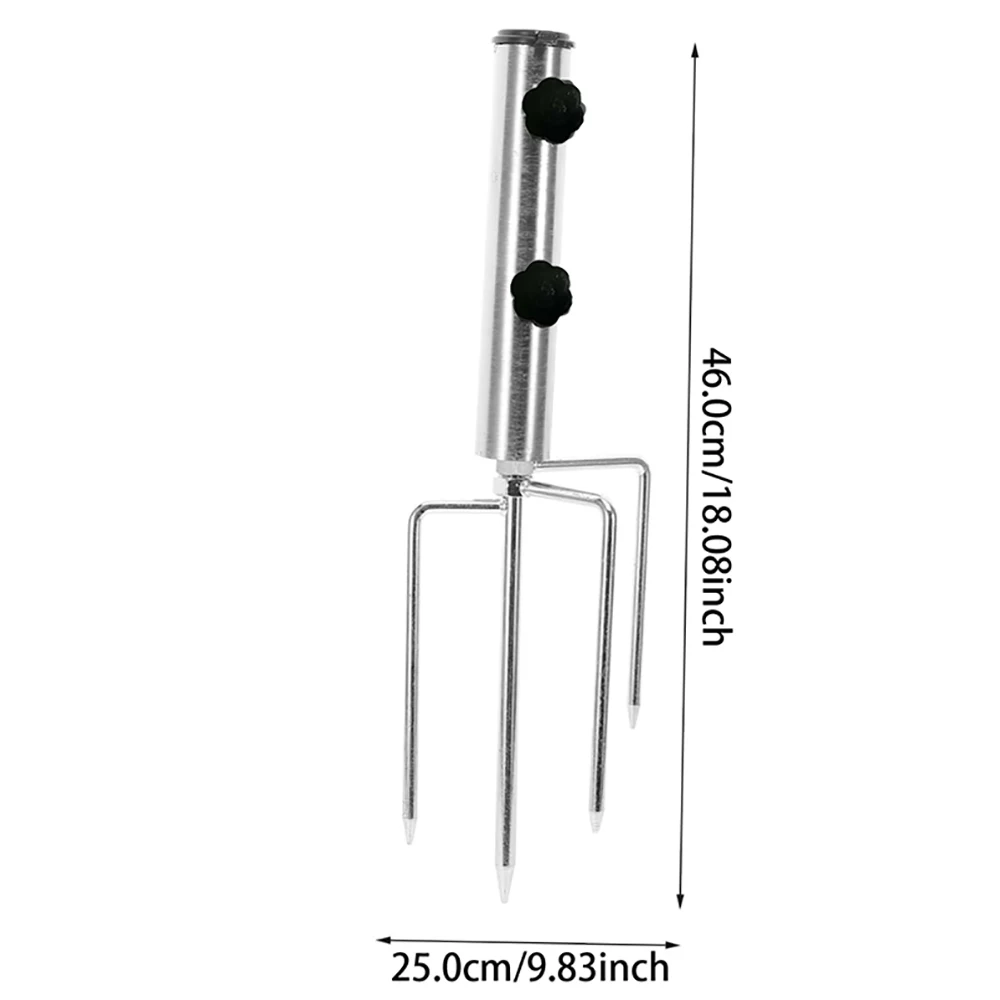 1pcs Metal Umbrella Ground Plug Courtyard Terrace Grass and Sand Umbrella Stand Four Legged Ground Plug Easy to Remove