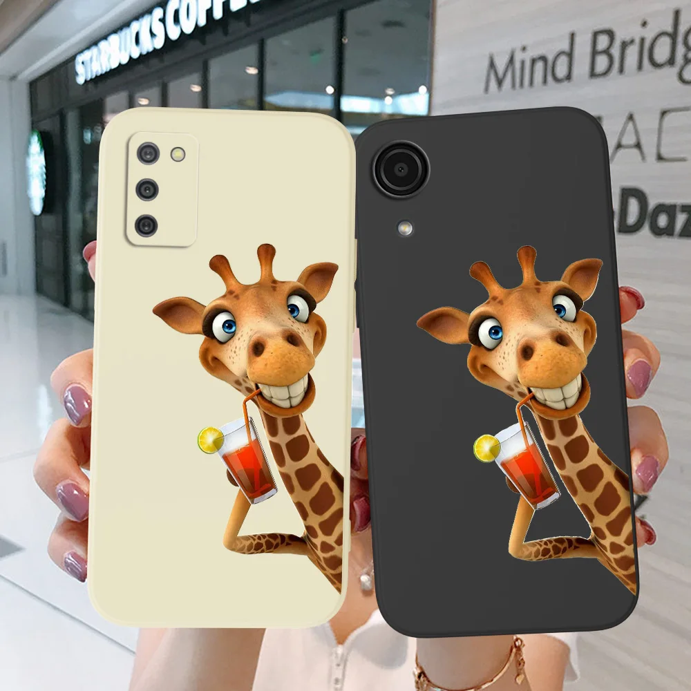 Custodia Per Samsung Galaxy J2 Core J2 J4 J6 J8 2018 Plus + Cover Per Telefono Giraffa In Silicone Morbido