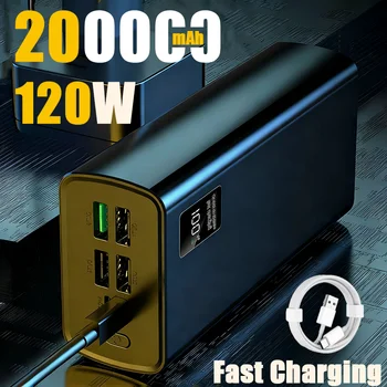 2026 Nuovo 120W Power Bank 500000mAh Ricarica super veloce Batteria di grande capacità Ricarica Powerbank per IPhone Samsung Huawei