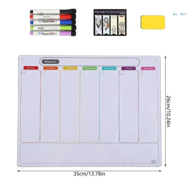 Fridge Calendar Weekly Planner Memoboard Magnetic Whiteboard Calendar Monthly Planner Board Grocery Shopping List