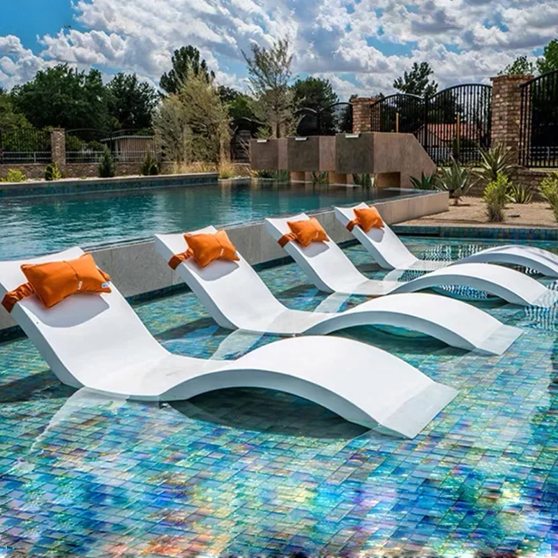 Outdoor in Water Pool Chairs Furniture Tanning Tanning Pool Lounger Beach Bed Swimming Pool Lounger Chaise