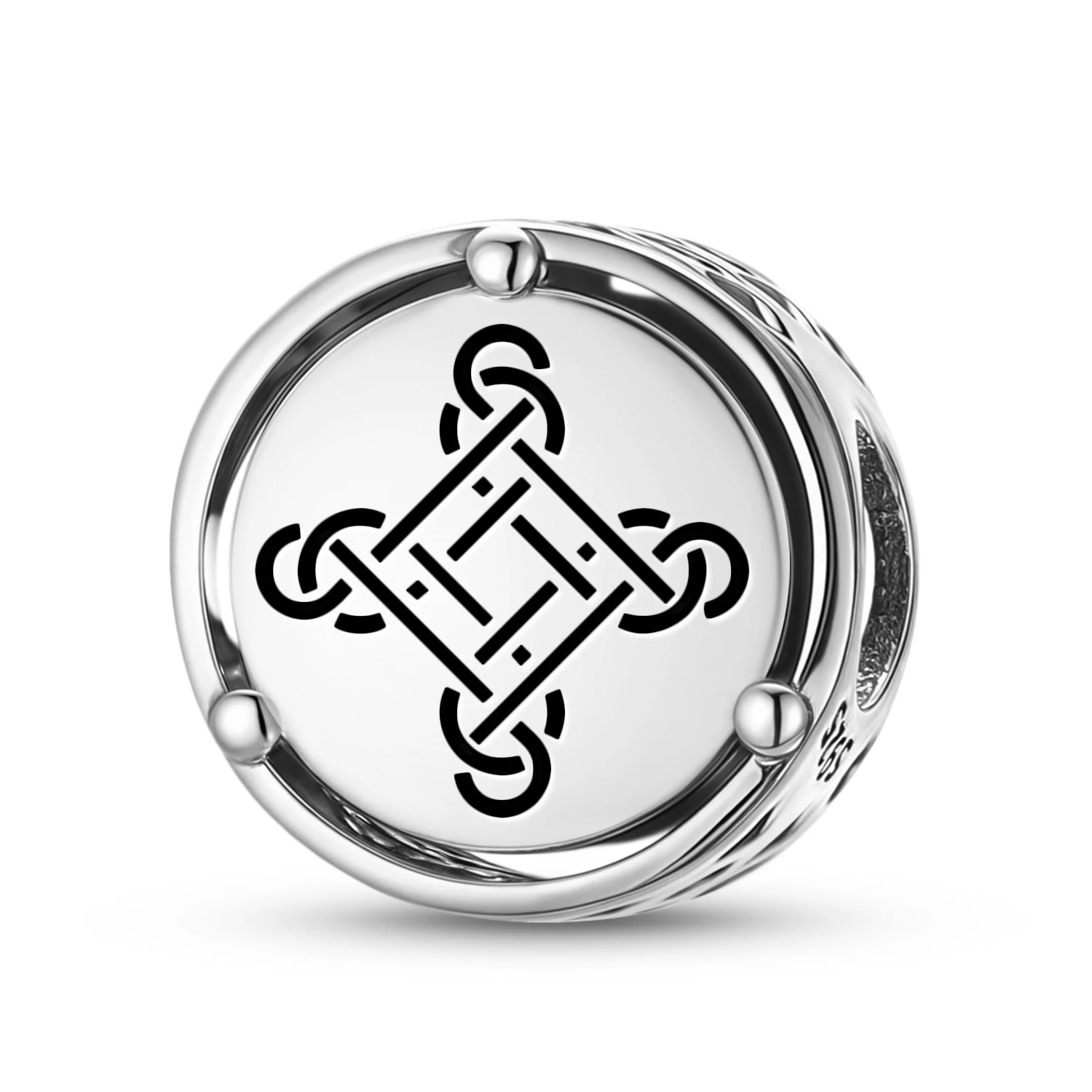 Celtic The Sailor's Knot Symbol-Charm aus 925er-Sterlingsilber, passend für Original-Armbänder, DIY-Schmuckzubehör, Familienperle