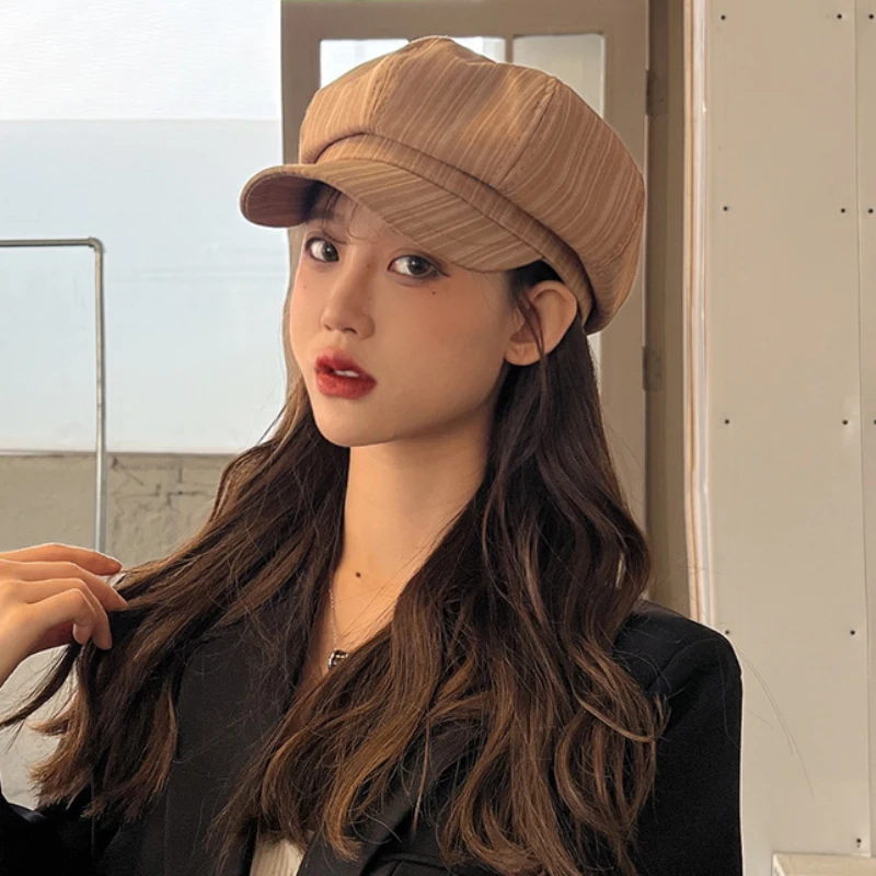HT4026 Spring Autumn Women Hat New Fashion Octagonal Cap Female Vintage Beret Hat Ladies Retro Berets for Women berets hat