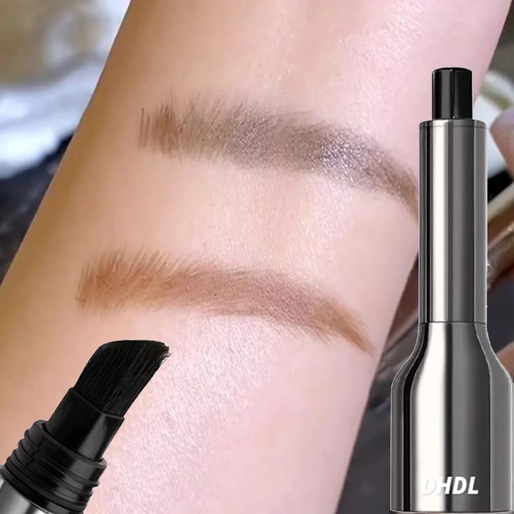 Wild Eyebrow Cream Pencil 2in1 Lasting 3D Brow Dye Cream Hairline Pen Anti-smudge Waterproof Brows Tint Black Eye Brow Makeup 3