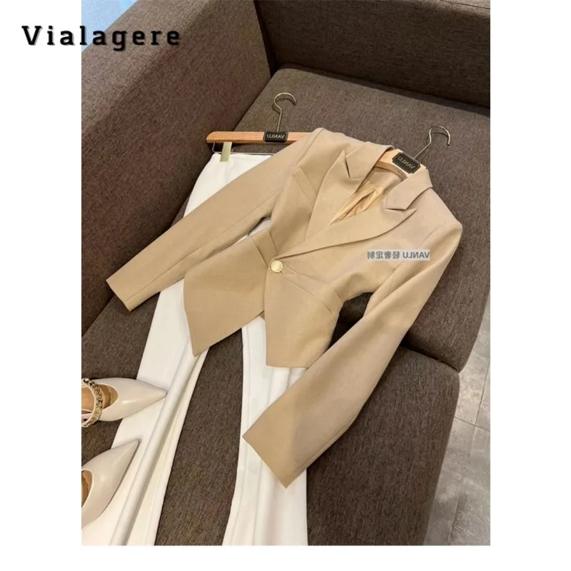 

Luxury Casual Office Lady Style Two-piece Set Women Loose Notched Collar Blazer + Solid Color Trousers Sets Elegant Pants Suits