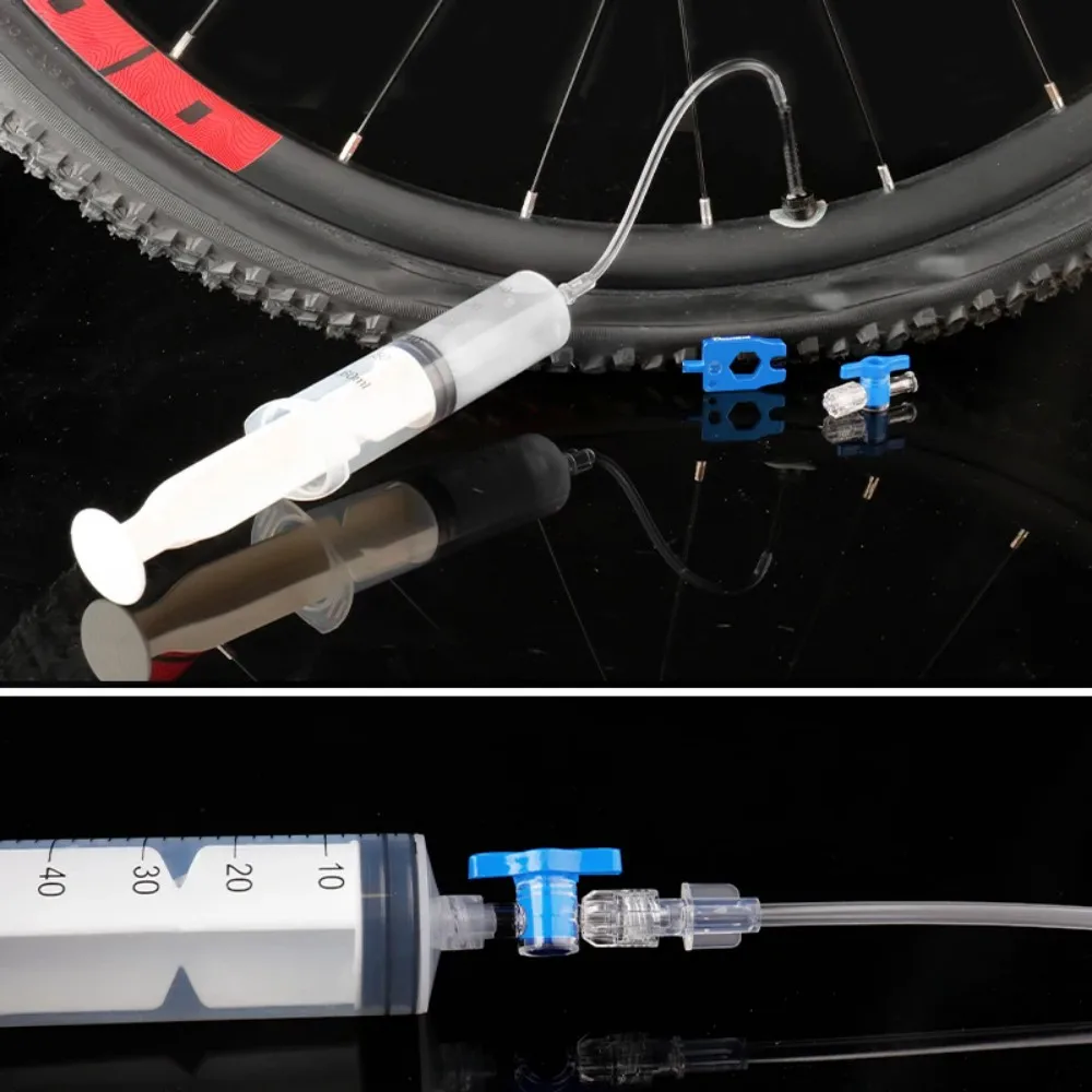 Bicycle Tire Liquid Injection Tool 60ml MTB Bike Tire Tubeless Sealant Injector Oil Mineral Change Tool for Cycling Repair Tools