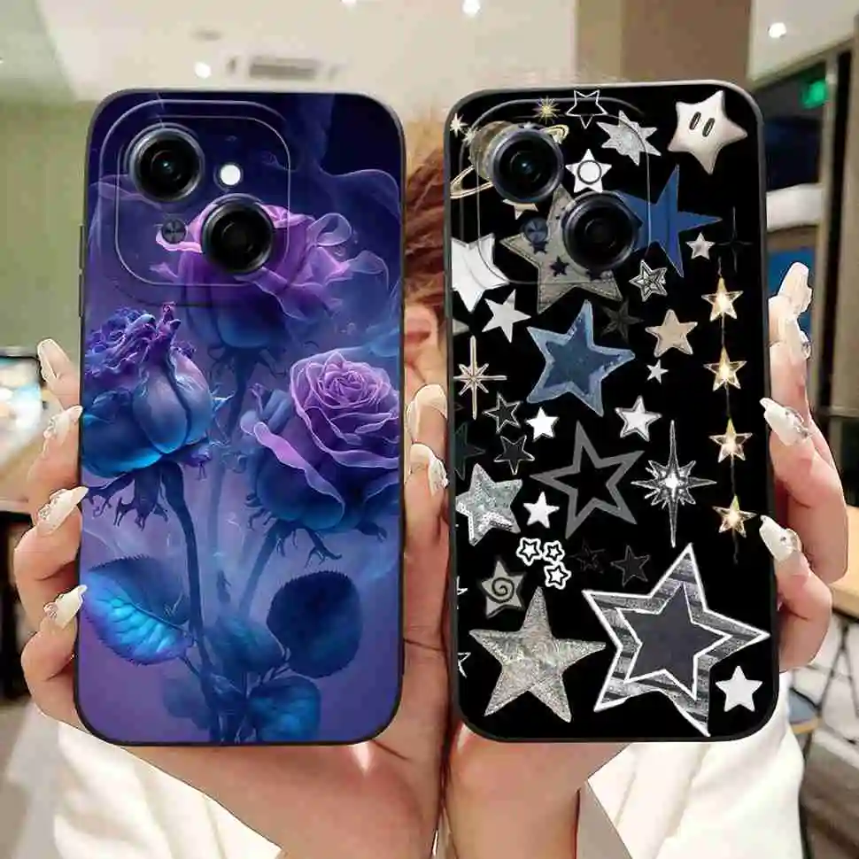 Black Butterfly Ultra-Thin Soft Silicone Case - 6.67 Back Cover