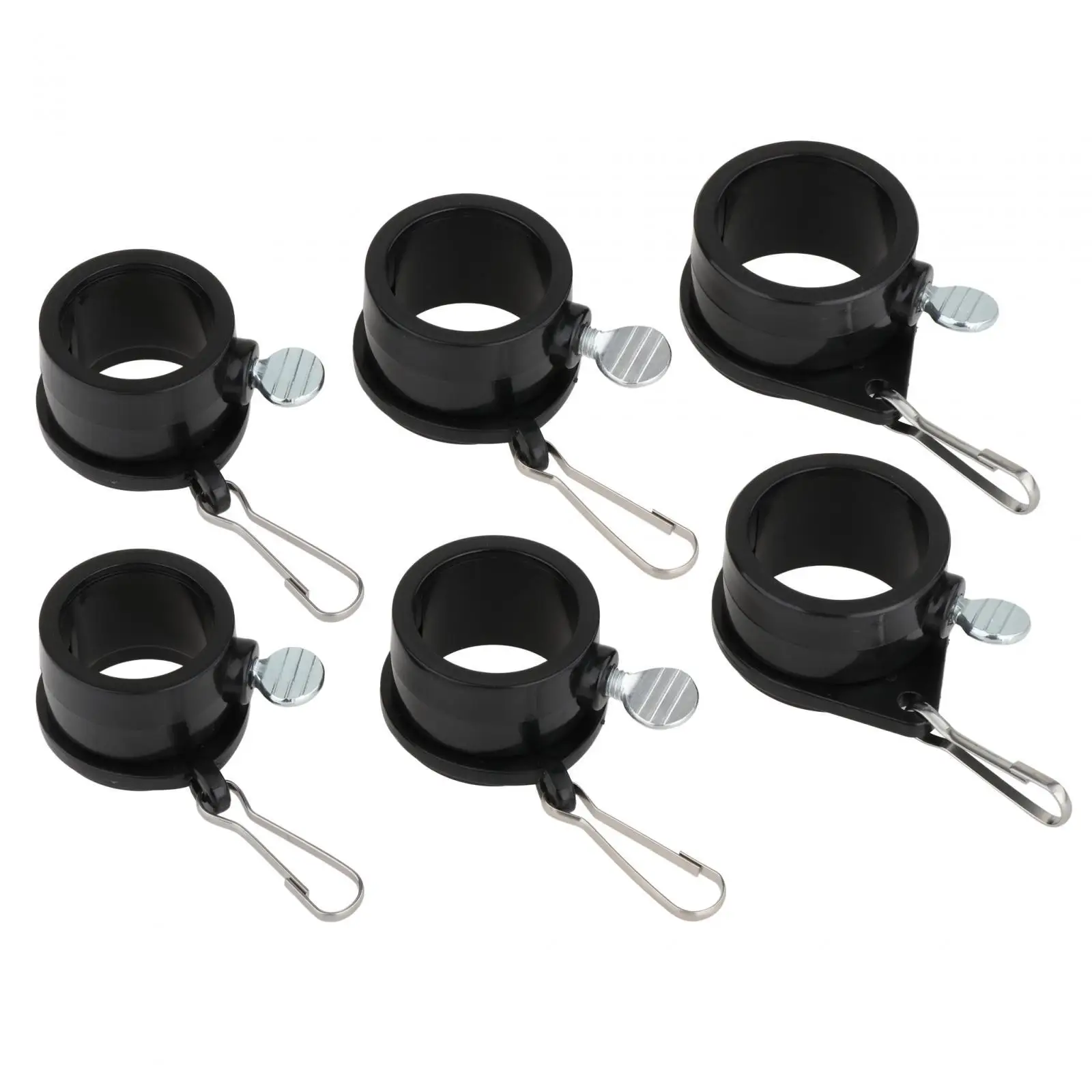 Flag Pole Attachments 2pcs Flag Pole Clips Clamp 360 Degree Rotation