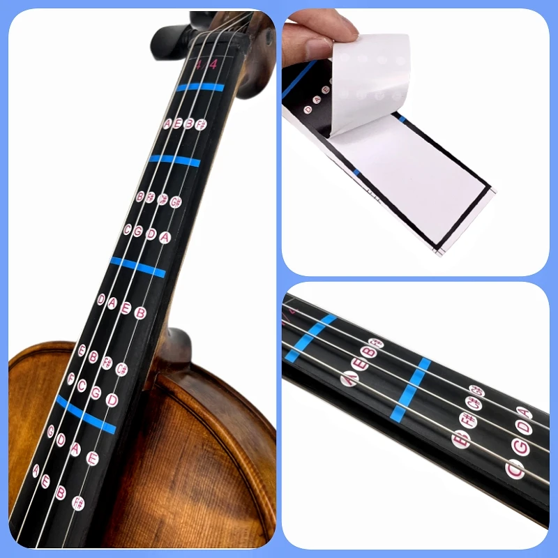 Sl Viool Vinger Gids, 4/4 Viool Notes Sticker, Viool Toets Sticker Toets Marker Voor Beginner10pcs