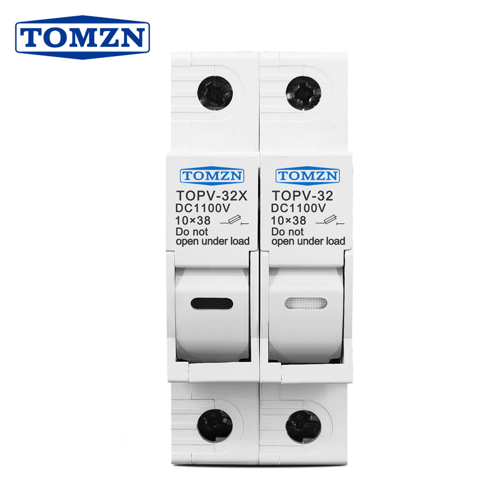  TOMZN 1P 2P DC Fuse Holder 1038mm High Voltage Solar PV 1100V TOPV-30 Base Photovoltaic System Protection Protector GPV 