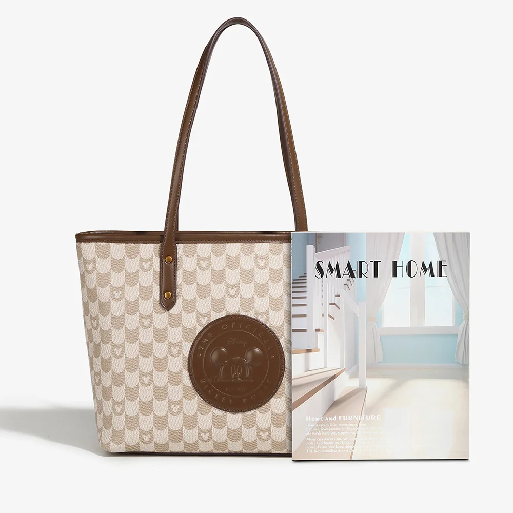 Disney Mickey Purses and Handbags PU Tote Bags for Women Large Capacity Kawaii Crossbody Shoulder Bag Anime Case Cute Wallet