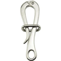 KEEP DIVING 4“/6" Pelican Hook & Eye with Quick Release Link Stainless Steel 316 Marine Boat 1