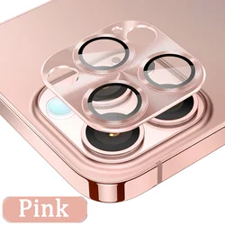 Premium Metal Tempered Glass Camera Lens Protector - Universal Fit - iPhone 17 Pro (Pink)