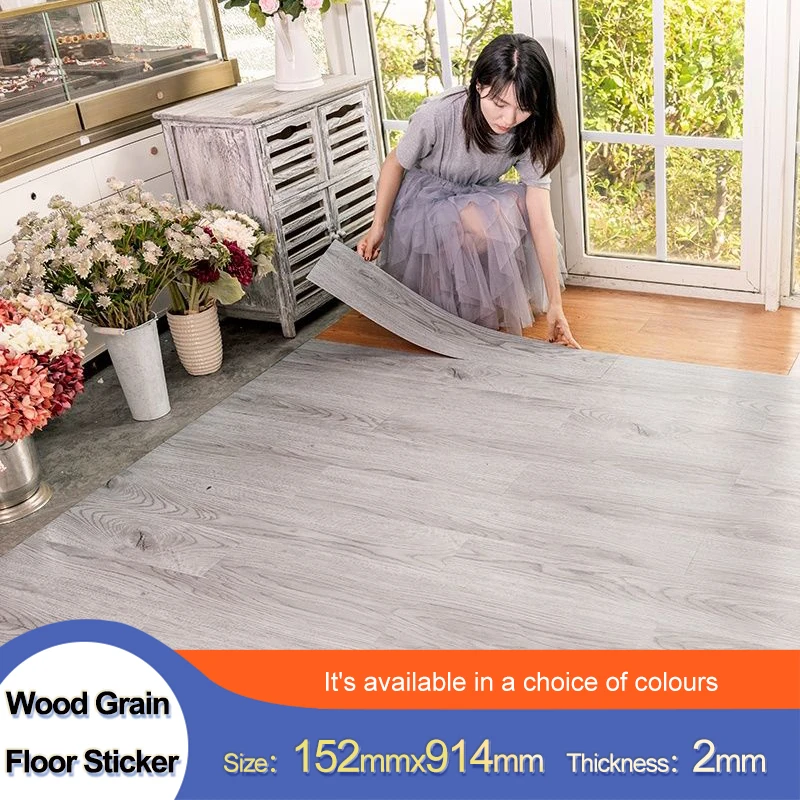 

10pcs 3D Wood Grain Floor Tile Sticker PVC Wallpapers Self-adhesive Waterproof Wall Stickers for Kids Bedroom Home Floor Decor
