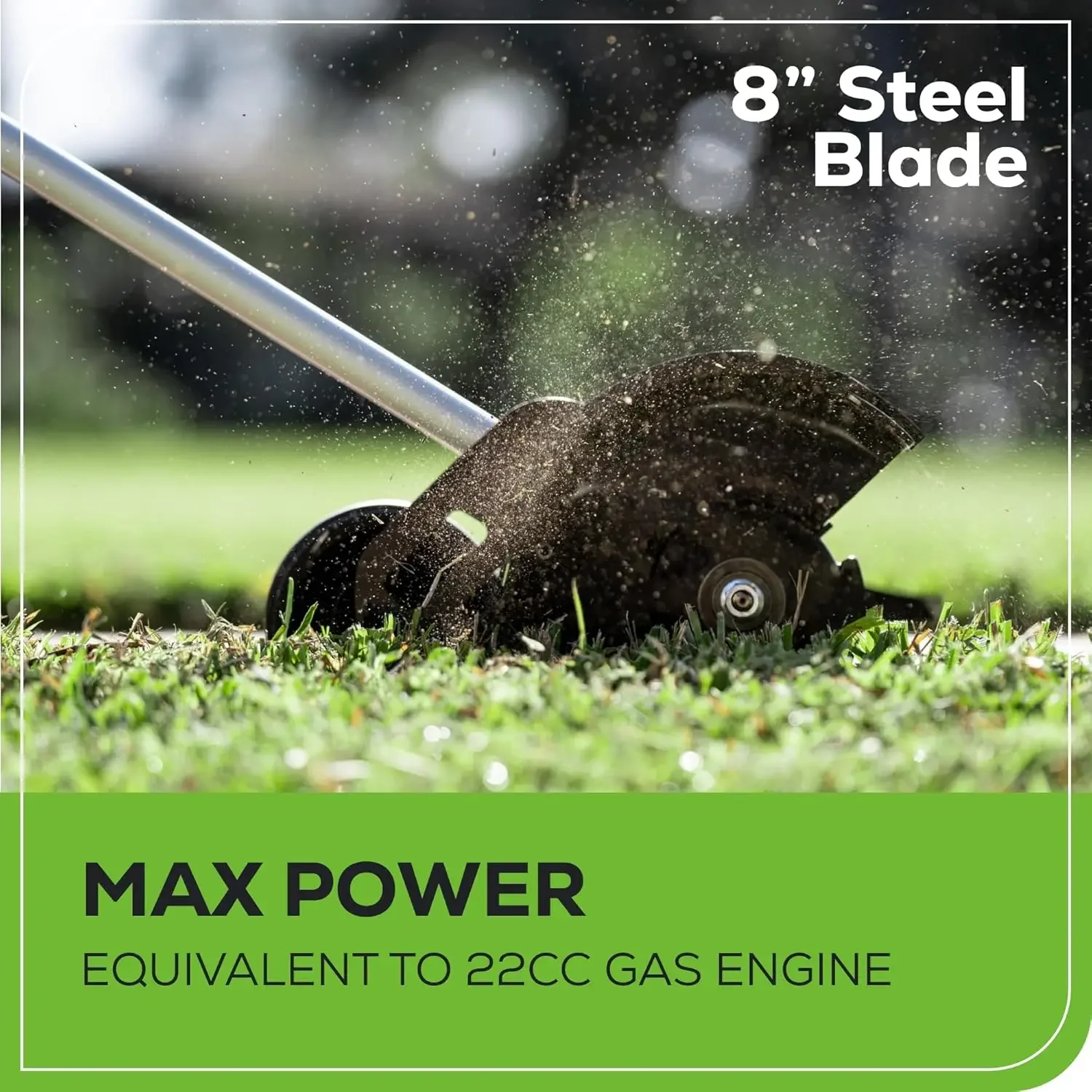 60V 8" Brushless Cordless Edger 2.0 Ah Battery and Charger Included with Curb Wheel Perfect Edging Every Time 4