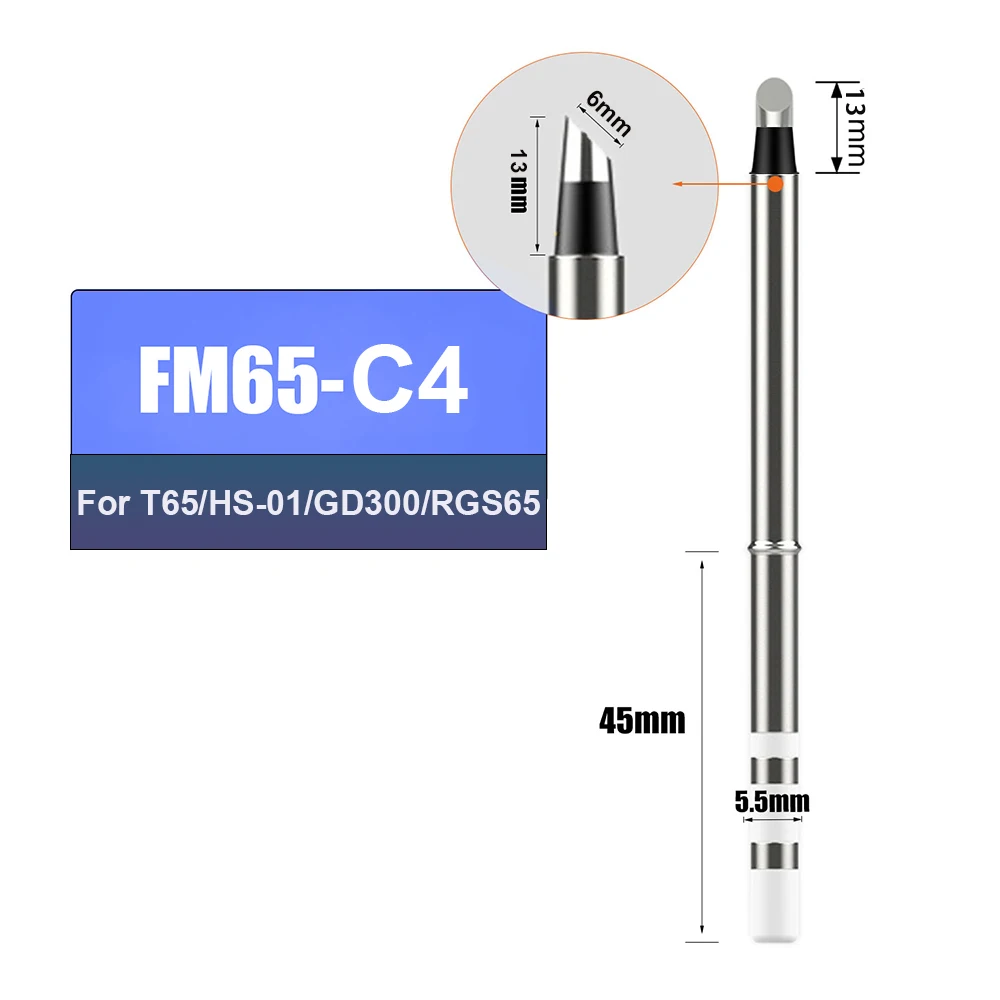 T65 FM65 Soldering Iron Tip for T65 HS01 GD300 T85 Replacement Heater Solder Co