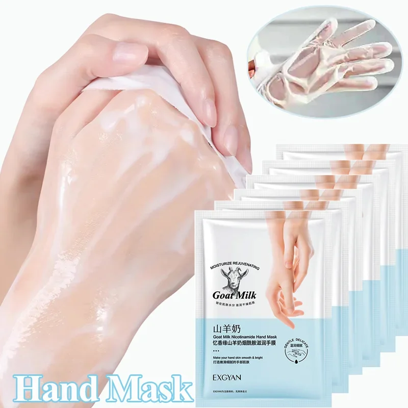 Moisturizing Goat Milk Hand Mask Gloves 1/2/3 Pairs Exfoliating Repairing Hand Patch Whitening Skin Care Anti-Wrinkle Hand Care