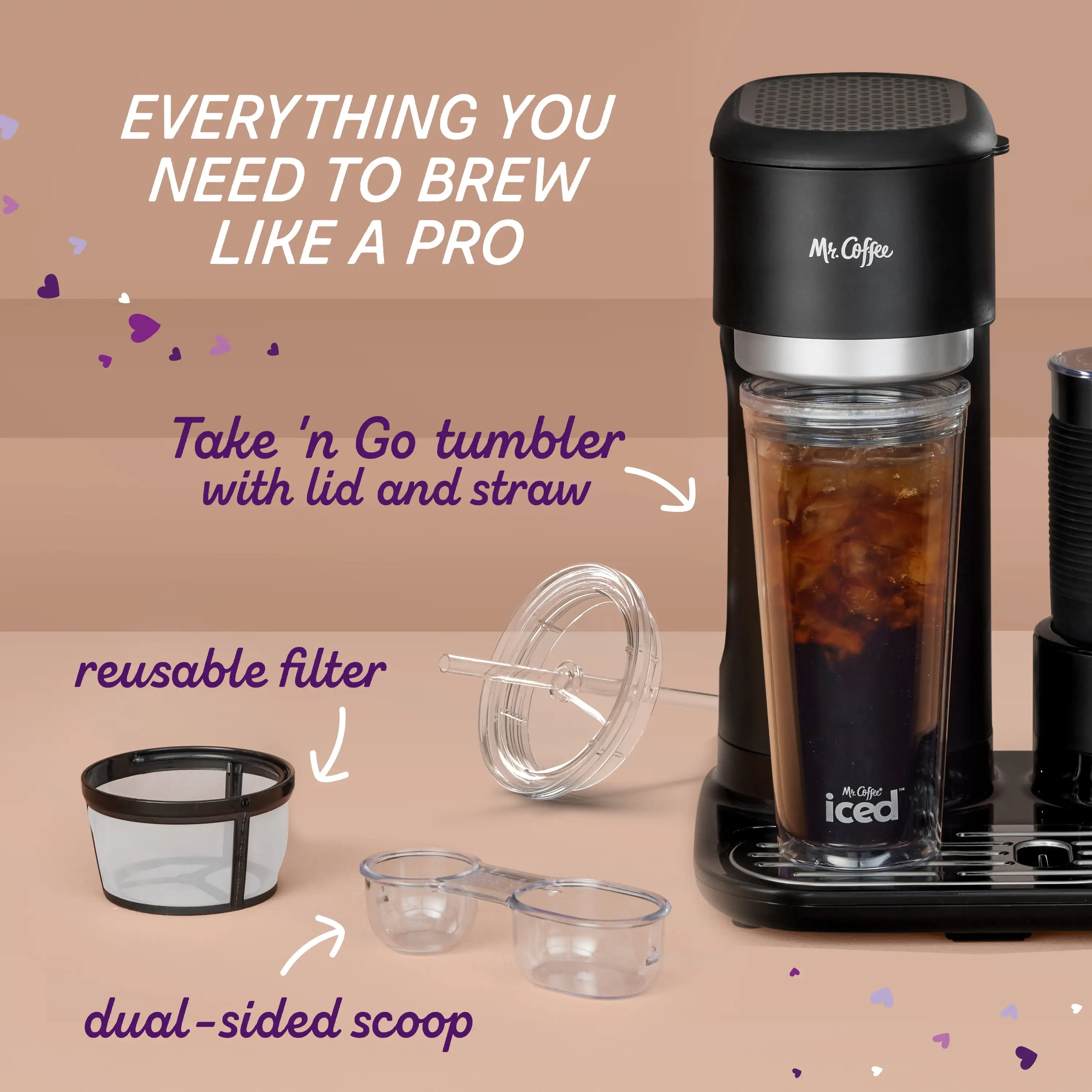 4-in1 Single-Serve Latte, Iced, and Hot Coffee Maker, Black