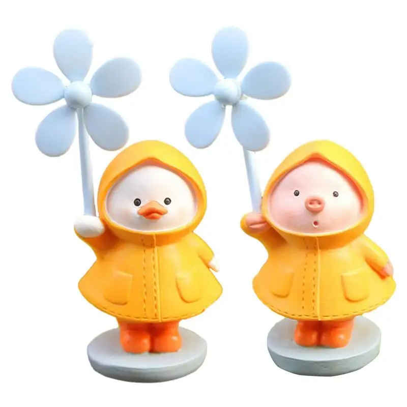 

Resin Bicycle A Variety Of Cartoon Handlebars Propeller Decorations Cute Duck With Pinwheel Bicycle Helmet Accessories Helmets