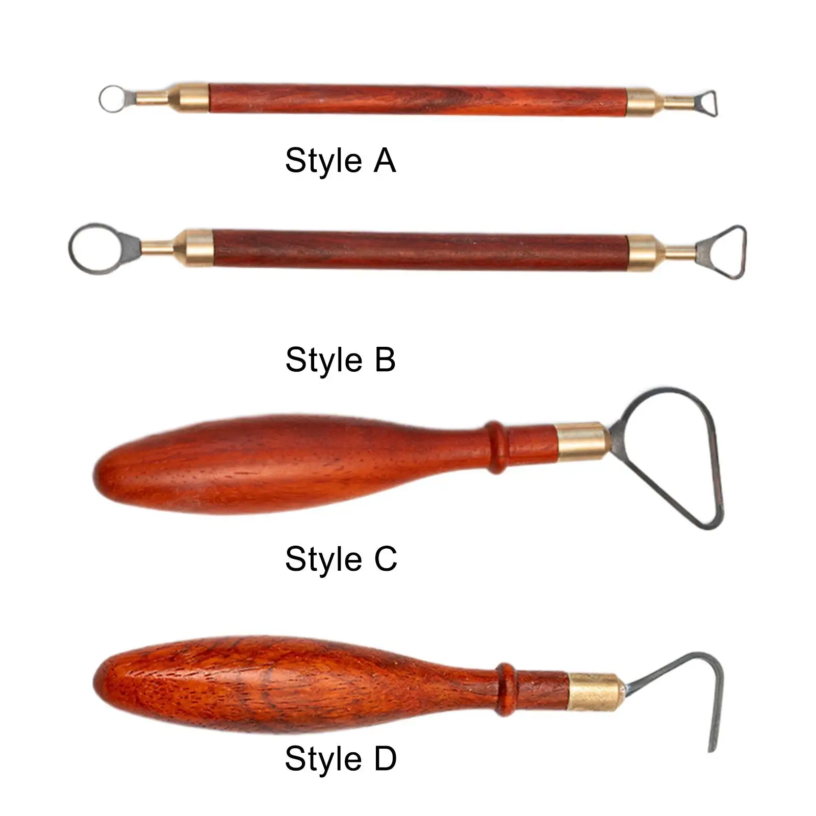 Pottery Cup Handle Modeling Tool Portable Handmade Model Making with Wooden Handle Craft DIY Teacup Mug Handle Sculpture Scraper