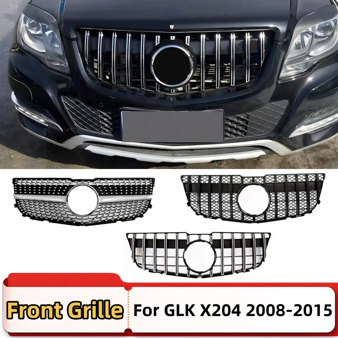 Front Bumper Grille Grill Tuning Accessories For Mercedes Benz GLK X204 GLK220 GLK250 GLK300 GLK350 2008-2015 Stars GT Style 1